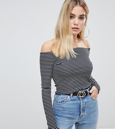 Топ в полоску с широким вырезом PrettyLittleThing - Мульти