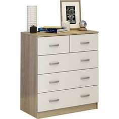 Комод Мастер Милан-13 (дуб сонома-белый)МСТ-КДМ-13-СБ-02 Master