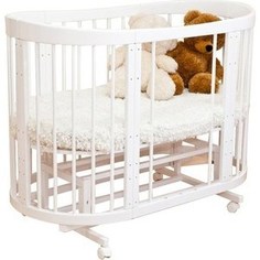 Кроватка трансформер Красная звезда 8 в 1 Паулина-2 С-422, белый С-422-01