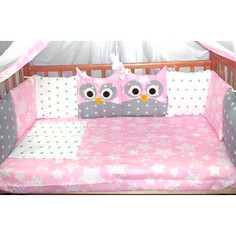 Комплект в кроватку Incanto 10 предметов Совята розовый 38535