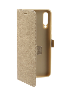 Аксессуар Чехол для Samsung Galaxy A70 DF Flip Case Gold sFlip-44