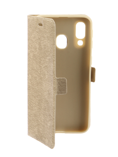 Аксессуар Чехол для Samsung Galaxy A40 DF Flip Case Gold sFlip-43
