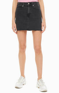 Юбка Короткая джинсовая юбка с необработанным краем Calvin Klein