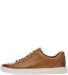 Кеды Коричневые кожаные кеды с вкладной стелькой Clarks