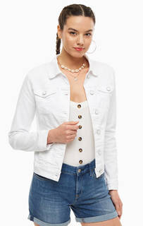 Куртка Короткая джинсовая куртка белого цвета Mavi