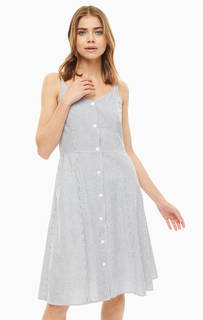 Платье-сарафан из хлопка в полоску Calvin Klein