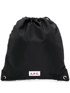 A.P.C. рюкзак на шнурке с логотипом