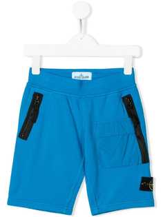 Stone Island Junior спортивные брюки с нашивкой