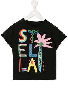 Stella McCartney Kids футболка с принтом и логотипом