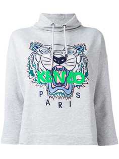 Kenzo укороченная толстовка с капюшоном Tiger