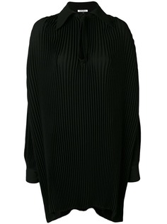 Krizia плиссированная рубашка кроя оверсайз