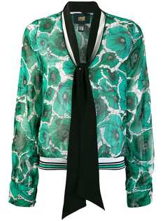 Cavalli Class блузка с бантом на воротнике