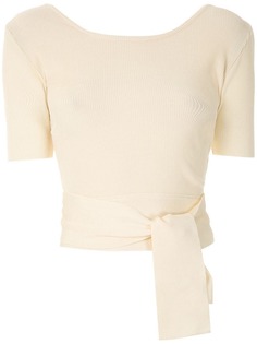 Magrella топ в рубчик с поясом