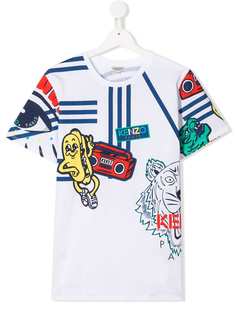 Kenzo Kids футболка со сплошным принтом