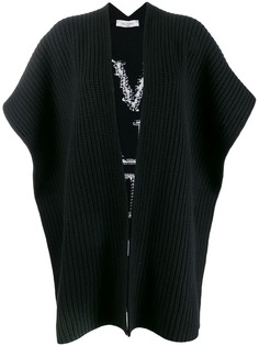 Valentino кардиган в рубчик с открытым передом