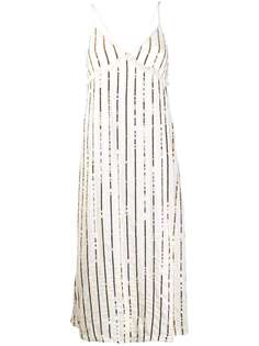 Sundress декорированное платье миди