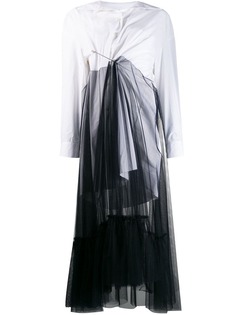 Act N°1 платье-рубашка со вставками из тюля