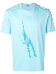 Z Zegna футболка с принтом теннисиста