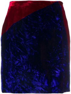 Versace Vintage бархатное платье мини с эффектом заломов