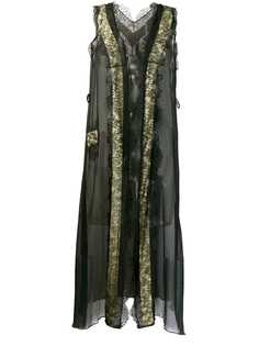 Nina Ricci Vintage длинное платье 1990-х годов с кружевом