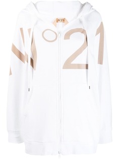 Nº21 худи на молнии с логотипом