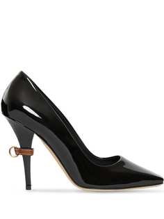Burberry D-ring Detail Patent Leather Square-toe Pumps