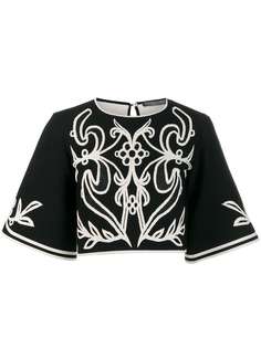 Alexander McQueen блузка с вышивкой