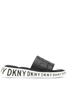 DKNY сандалии на платформе с логотипами