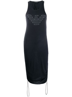 Emporio Armani облегающее платье с логотипом