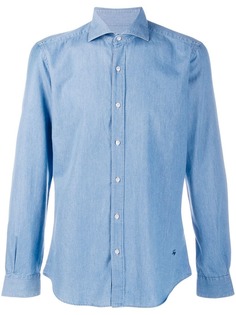 Fay однотонная джинсовая рубашка