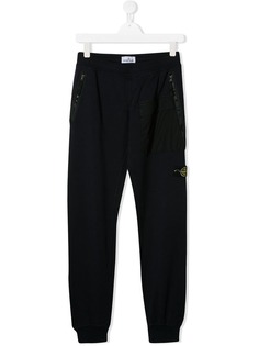 Stone Island Junior спортивные брюки с логотипом