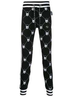 Philipp Plein skull embroidered track trousers