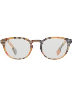 Burberry Eyewear Vintage Check Round Optical Frames