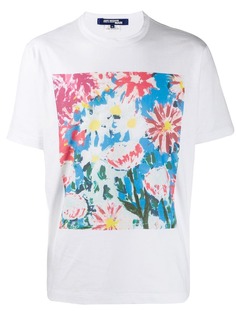 Junya Watanabe футболка с цветочным принтом
