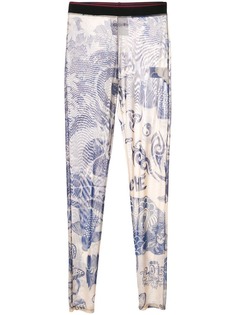 Koché сетчатые брюки с принтом