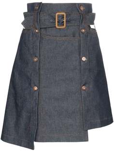 Delada джинсовая юбка асимметричного кроя