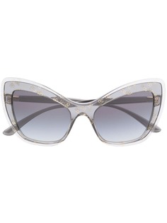Dolce & Gabbana Eyewear солнцезащитные очки в оправе кошачий глаз с логотипом