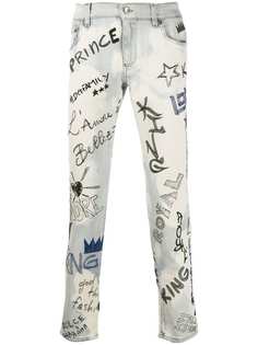 Dolce & Gabbana джинсы с принтом граффити
