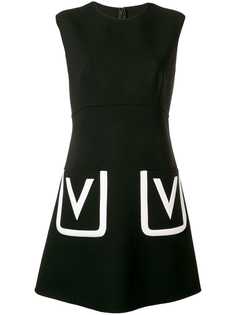 Valentino платье с А-силуэта с отделкой на карманах