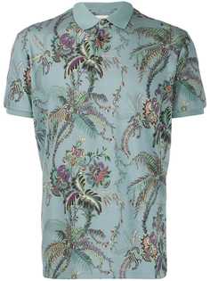 Etro рубашка-поло с цветочным принтом