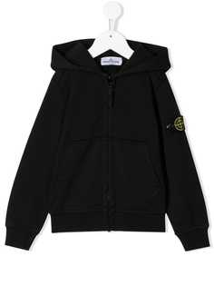 Stone Island Junior толстовка на молнии с капюшоном