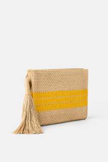 Клатч из натурального джута Zara