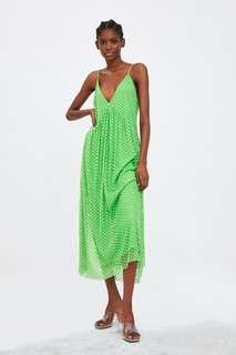 Платье с деталями из прозрачной ткани Zara