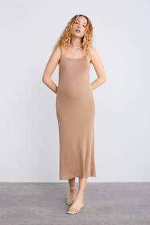 Платье трикотажное на бретелях Zara