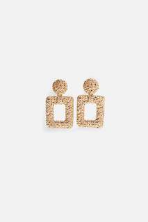 Серьги с тиснением и подвесками Zara