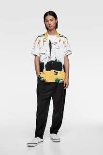 Рубашка с абстрактным принтом Zara