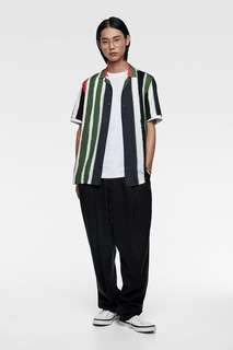 Рубашка с принтом в полоску Zara