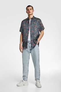 Рубашка с принтом «молнии» Zara