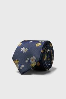 Широкий галстук с цветочным узором Zara
