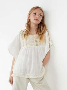 Блуза из кружева кроше Zara